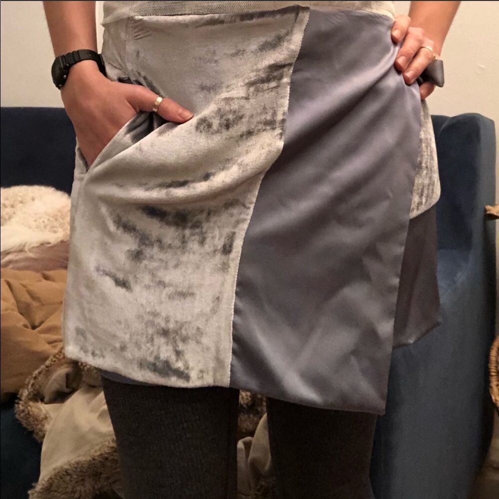 Missoni silk and velvet mini wrap skirt